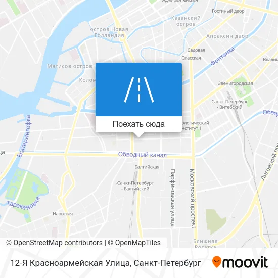 Карта 12-Я Красноармейская Улица