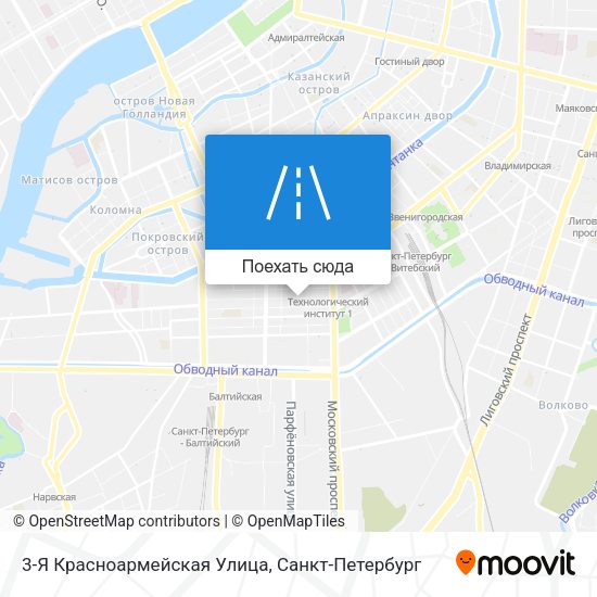 Карта 3-Я Красноармейская Улица
