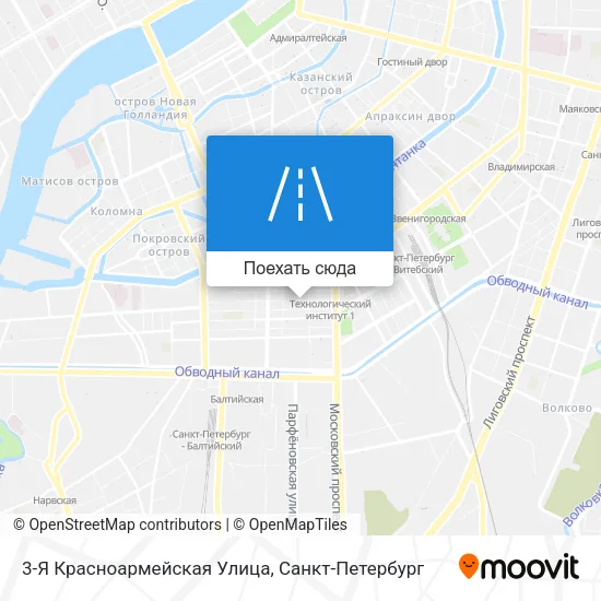 Карта 3-Я Красноармейская Улица
