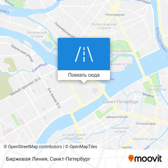 Карта Биржевая Линия