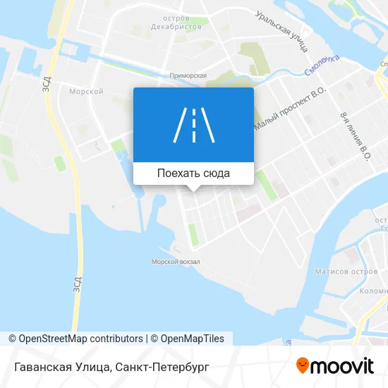 Карта Гаванская Улица