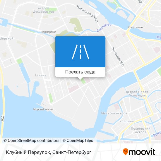 Карта Клубный Переулок