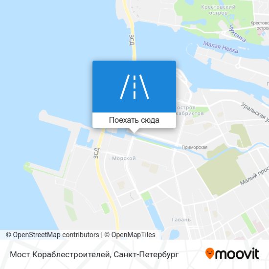 Карта Мост Кораблестроителей