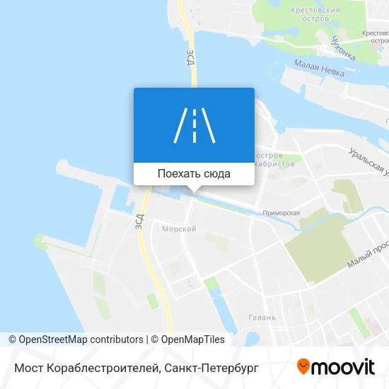 Карта Мост Кораблестроителей