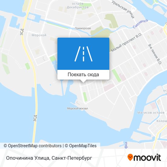 Карта Опочинина Улица