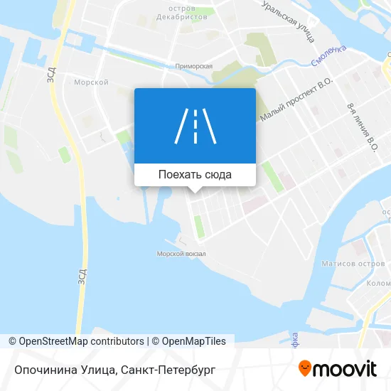 Карта Опочинина Улица