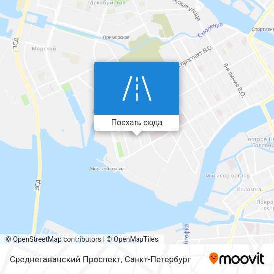 Карта Среднегаванский Проспект