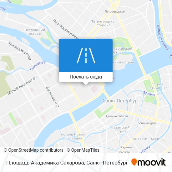 Карта Площадь Академика Сахарова
