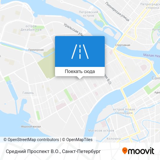 Карта Средний Проспект В.О.