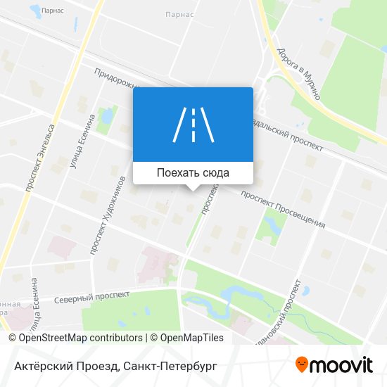 Карта Актёрский Проезд
