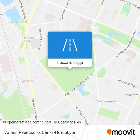 Карта Аллея Раевского