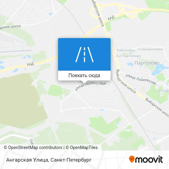Карта Ангарская Улица