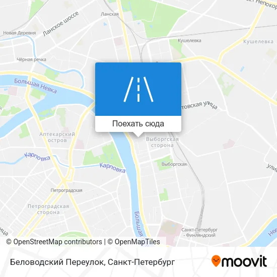 Карта Беловодский Переулок