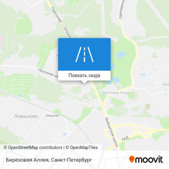 Карта Берёзовая Аллея