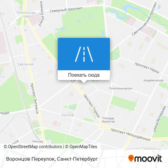Карта Воронцов Переулок