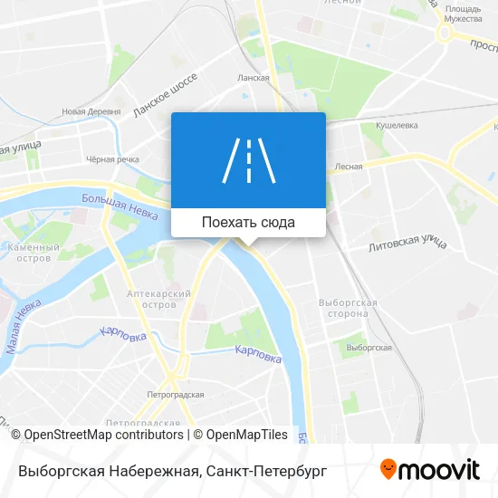 Карта Выборгская Набережная