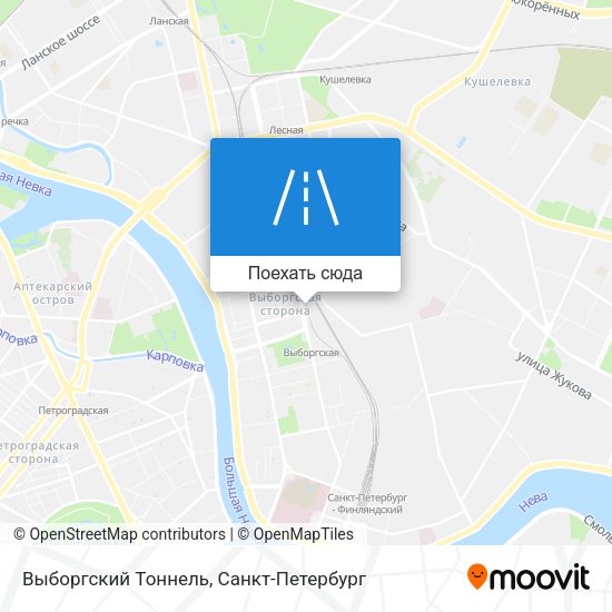Карта Выборгский Тоннель