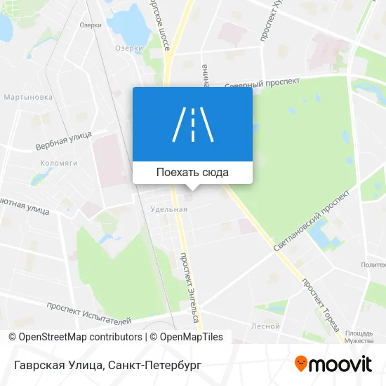 Карта Гаврская Улица