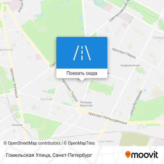Карта Гомельская Улица
