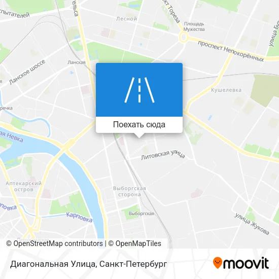 Карта Диагональная Улица