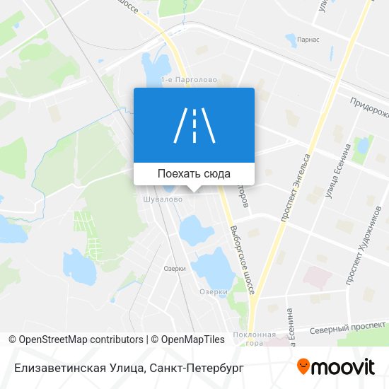 Карта Елизаветинская Улица