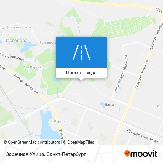 Карта Заречная Улица
