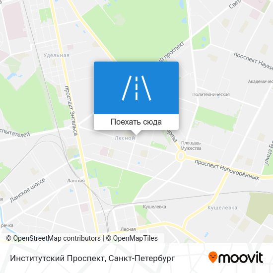Карта Институтский Проспект