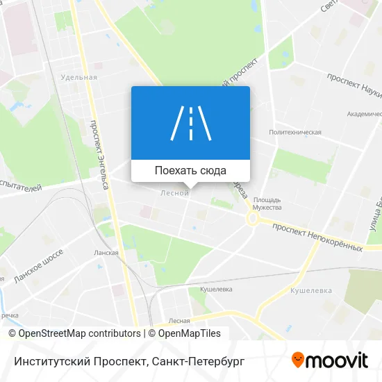 Карта Институтский Проспект