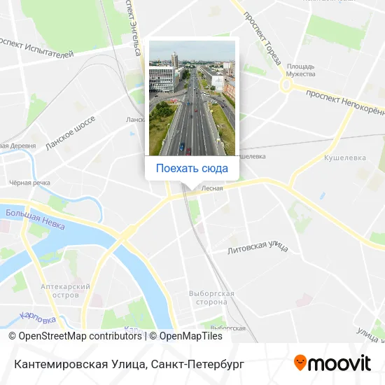 Карта Кантемировская Улица