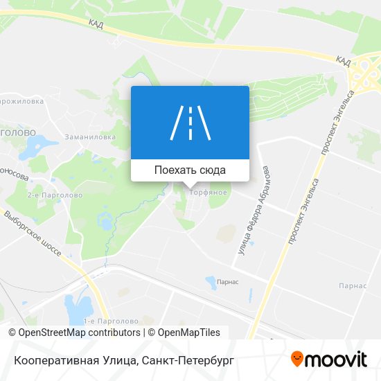 Карта Кооперативная Улица