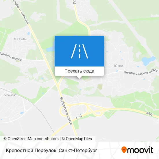 Карта Крепостной Переулок
