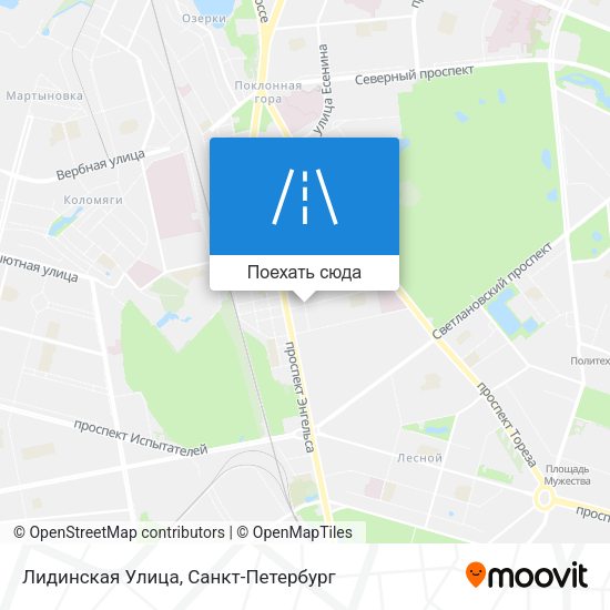 Карта Лидинская Улица