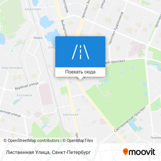 Карта Лиственная Улица
