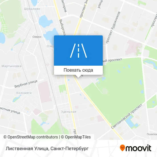 Карта Лиственная Улица