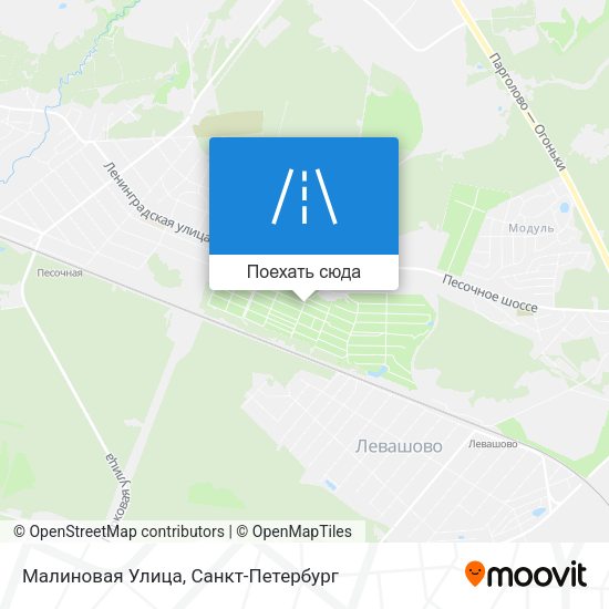 Карта Малиновая Улица