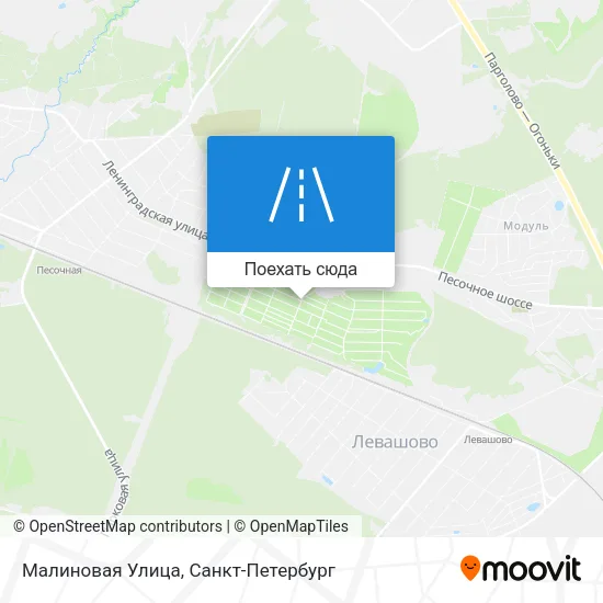 Карта Малиновая Улица