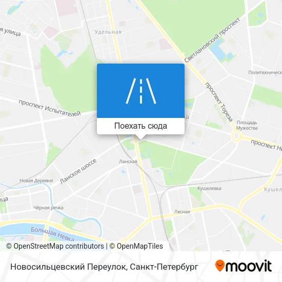 Карта Новосильцевский Переулок