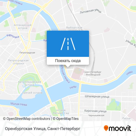 Карта Оренбургская Улица