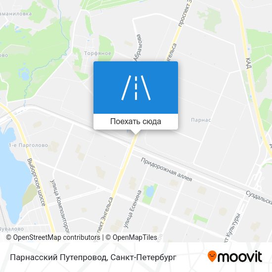 Карта Парнасский Путепровод