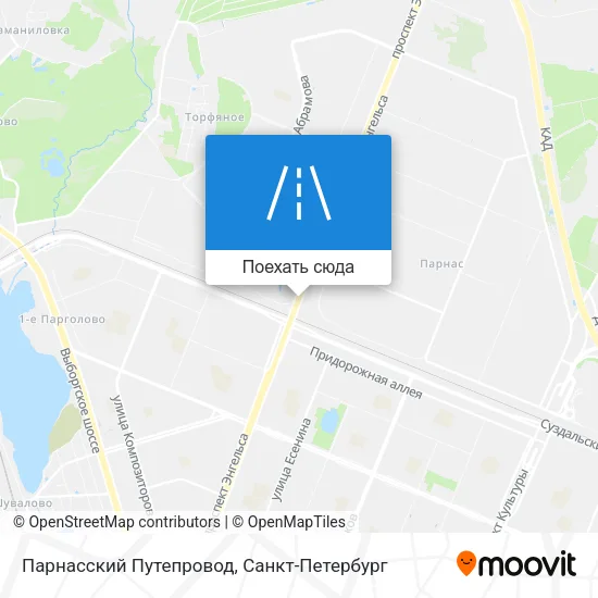 Карта Парнасский Путепровод