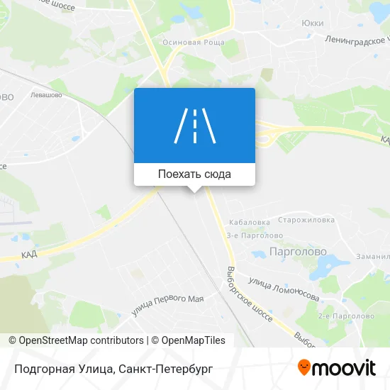 Карта Подгорная Улица