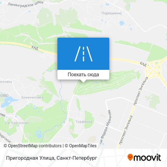Карта Пригородная Улица