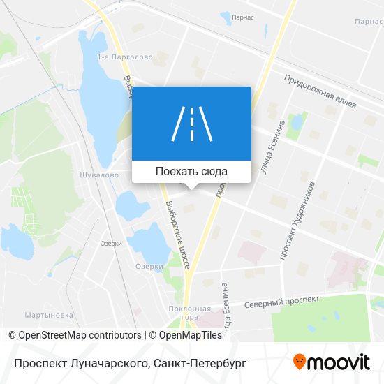 Карта Проспект Луначарского