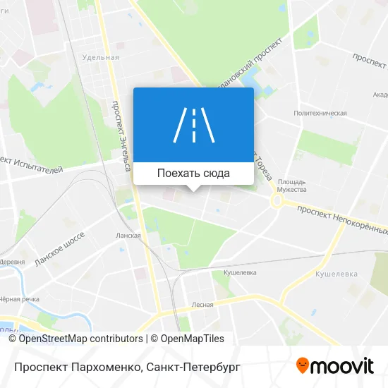 Карта Проспект Пархоменко