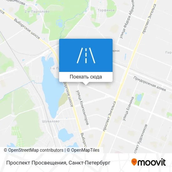 Карта Проспект Просвещения