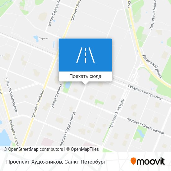 Карта Проспект Художников