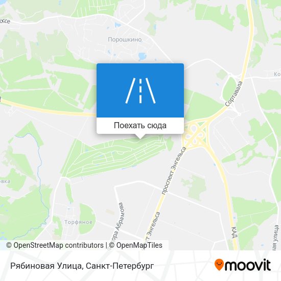 Карта Рябиновая Улица