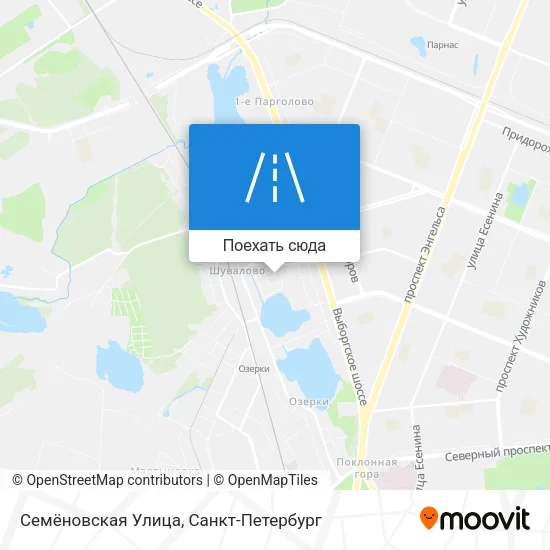 Карта Семёновская Улица
