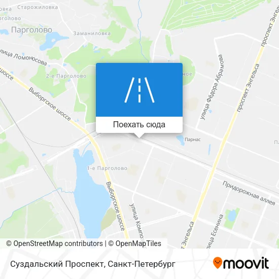 Карта Суздальский Проспект