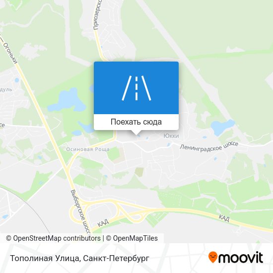 Карта Тополиная Улица